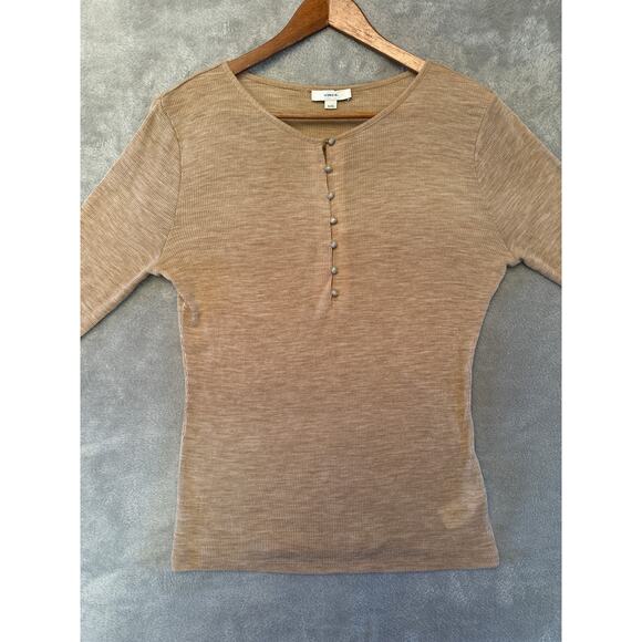 Vince Button Henley Base Layer Thermal Top Under Shirt Quite Luxury Minimalist - Picture 4 of 11